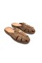 Genuine Suede Leather Tan Brown Closed Toe Women's Sabo Slipper