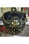 Gold Gothic Punk Mask Halloween Horror Mask Halloween Mask Gold Gothic Punk Gas Mask