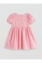 Giyçık Store Den Pink Square Collar Lace-Like Knit Girls' Dress - 2