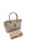 Original Women's Hand & Shoulder Bag with Gold Detail, Special Design Bag + Matching Wallet Set 22X28 cm - 3