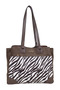 Olive Green Zebra Pattern Front Pocketed Women Shoulder Bag |   Olive Green T8346 - 6