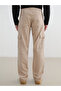 Xside beige standard fit men's cargo pants - 4