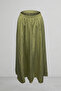 Plank Beli Elasticated Side Pocketed Piece Long Skirt & Women's Skirt - Khaki Green - 3