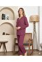 Lace Detailed Viscose Button Pajama Set - 3