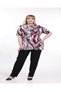 Big Size Women's Geometric Patterned Crew Neck T-Shirt 44-46-48-50-52-54-56-58 Comfortable Fit - 2