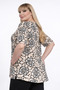 Large Size Women's Line Patterned Relaxed Fit T-Shirt 42-58 Modern Stylish Design - 3