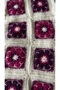 Purple Crochet Square Motif Y Wool Cardigan - 3
