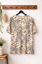Large Size Women's Line Patterned Relaxed Fit T-Shirt 42-58 Modern Stylish Design - 2
