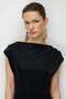 Beli Metallic Dress with Metal Accessories - 5