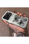 Silicone Edge Hard Back Anti Fall Phone Case Butterfly Patterned Compatible with iPhone 17 Pro