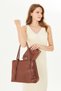 Leather Tote Bag with Bag Straps and Accessories Premium Quality Large Size (33X30) Women's Shoulder Bag - 5