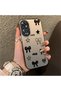 Silicone Edge Hard Back Anti Fall Phone Case Compatible with Oppo A60 Bow Tie Patterned - 2