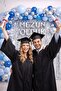 Premium Blue Silver Graduation Party Set 2026 – We Graduated Backdrop Balloon Chain Concept - 6