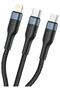 كابل شحن ونقل بيانات عالي السرعة 3 في 1، من USB إلى Lightning/Type-C/Micro USB، 3 أمبير - ZC301 - 3