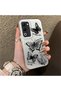 Silicone Edge Hard Back Anti Fall Phone Case Compatible with Oppo A5 4g Butterfly Patterned - 2