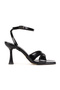 Women's Patent Leather Look Ankle-Tie Cross Straps Heeled Shoes - 2