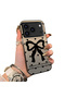 Silicone Edge Hard Back Anti Fall Phone Case Bowknot Patterned Compatible with iPhone 17 Pro - 3