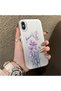 iPhone XS Max Compatible Silicone Edge Hard Back Anti-Fall Phone Case Floral Print