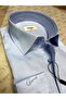 Tessitura Monti Regularfit Blue Striped Satin Classic Collar Shirt - 3