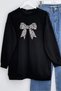 Bow Print Tunic - Black - 2
