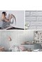 Off White Stone Pattern Wall Sticker 70x77cm - 3