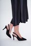 Black Suede 8.5 cm Belted Pointed Toe Stiletto Thin Heels Women's Shoes - 2