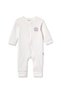 100% Organic Cotton , Rib Knit Zippered Baby Rompers–Little Prince Printed Long Sleeve, Newborn and Infant
