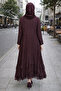 Ruffled Skirt Jacquard Dress - 7