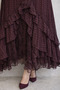 Ruffled Skirt Jacquard Dress - 5