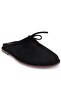 Dza07-1048F16 Black Suede Flat Heel Women's Slipper