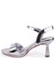 Dza07-5211465 Silver Mirror Single Strap Platform Heeled Women's Shoes - 4