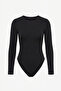 Women's Long Sleeve Basic Blouse -Black - 7