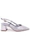 Dza07-1296030 Silver 6.5 cm Thick Heeled Classic Women's Shoes - 2