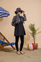 Women's Hijab Swimsuit 5-Piece Set - Half-Covering Zippered.. - 2