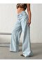 TREND HIGH WAIST SPECIAL DESIGN WIDE LEG JEAN RIPPED BAGGY PALAZZO PANTS - 3