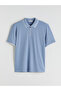 Polo Neck Combed Cotton Men's T-Shirt - 5