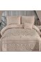 Angela Pano Bohemian Bearded Original Chenille Double Bedspread Beige - 2