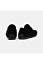 Men's Black Lace Detail Suede Loafers - 5
