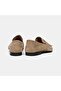 Woman's beige tasseled suede leather loafer - 5