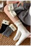 Guangzhou 5 Pairs Women Premium Quality Lace Heart Patterned Double-Layered Korean Style Socket Socks