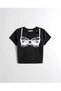Black Babby Tee with Lace Special Design - 2