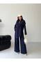 Women's Cape Shawl Detailed Design Jacket Trousers Suit - 6
