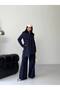 Women's Cape Shawl Detailed Design Jacket Trousers Suit