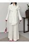 Women's Cape Shawl Detailed Design Jacket Trousers Suit - 6