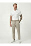 Men's Stone Jogger Pants Striped Trousers with Front Pockets, Zipper and Buttons at the Back, Pocketed Regular Fit - 2