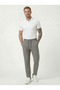 Men's Smoked Jogger Pants Striped Trousers with Front Pockets, Zipper and Buttons at the Back, Pocketed Regular Fit