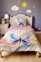 Elegant Butterfly Patterned Single Duvet and Pillowcase - 2