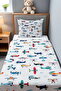 Colorful Flight Patterned Single Baby Kids Piqué Set - 2