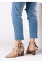 Nora Buckled Block Heel Lu Daily Suede Women's Shoes Perforated Comfortable City Style - 7