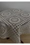 Fiskos Tablecloth Tulle Guipure Lace Dowry Box-Gold Silvery Ecru Fiskos